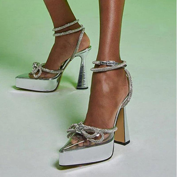 PVC Transparent High Heels Women Pumps