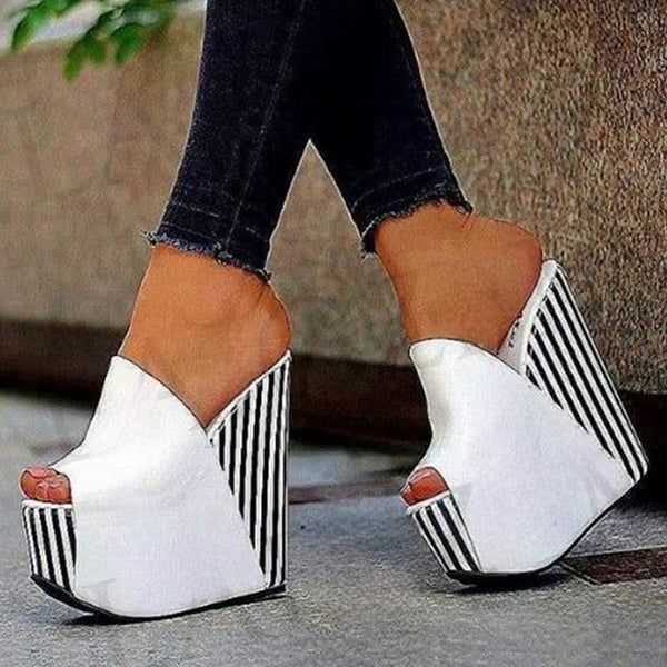 Women Sandals Wedges Platform High Heels Height Increasing Ladies Pumps