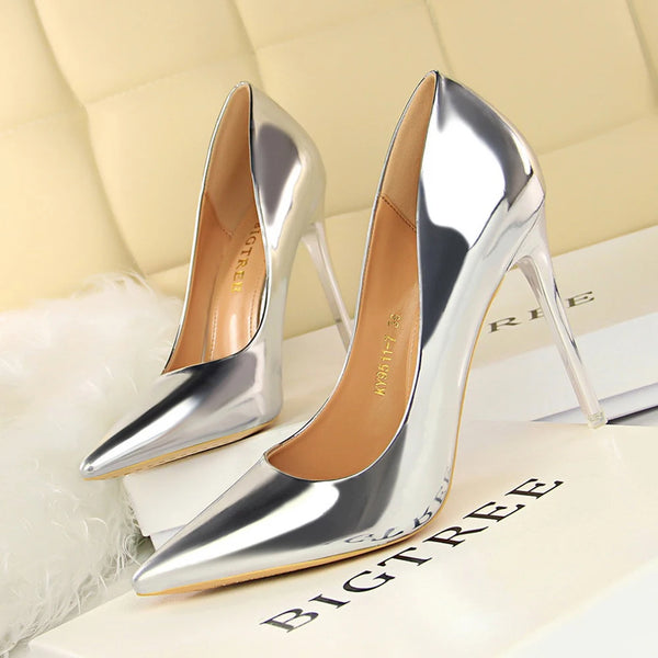 Wedding Fashion Metal Heels High Heels Women's Shoes High Heels Shoes