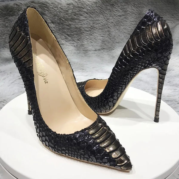 Women's high heels  women's high heels embossed effect sexy shoes