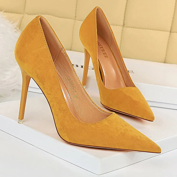 Suede  Pumps New High Heels Fashion Sexy Party Shoes Stiletto Ladies Shoes Women
