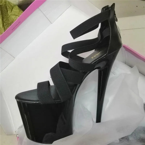 Modelo de entrenamiento sexy tacones de aguja de 20 cm, banquete de moda de 8 pulgadas para mujer