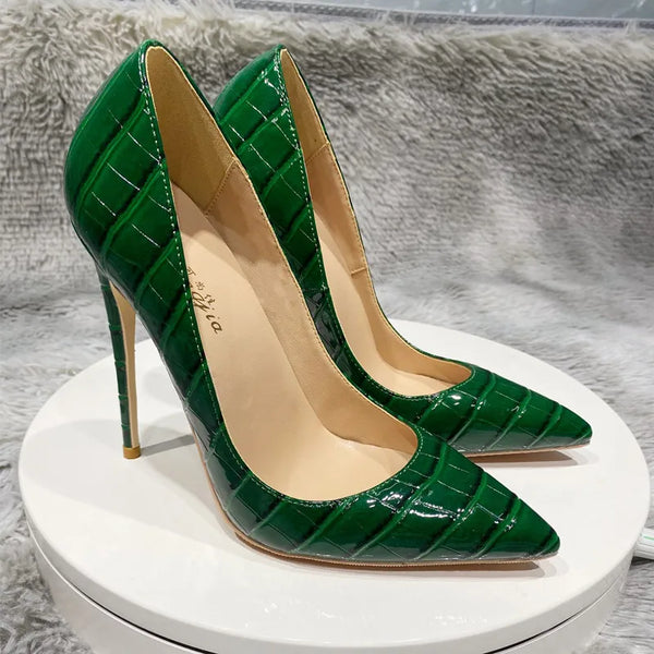 Women's high heels, sexy narrow toe shoes, 12cm high heels