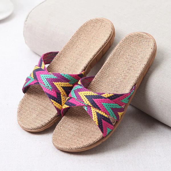 Summer Mixed colors Floor Women Indoor Flats Shoes Crocs Lined Slipper