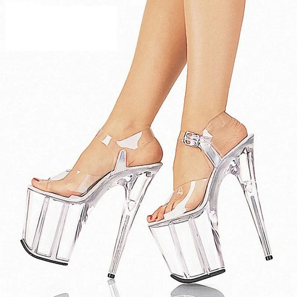 20CM/8inches PVC Upper Fashion Sexy Exotic High Heel Platform Party Women Sandals