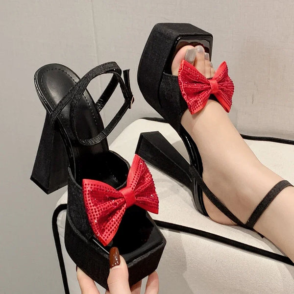 New Design Butterfly-knot Crystal Women's Sandals