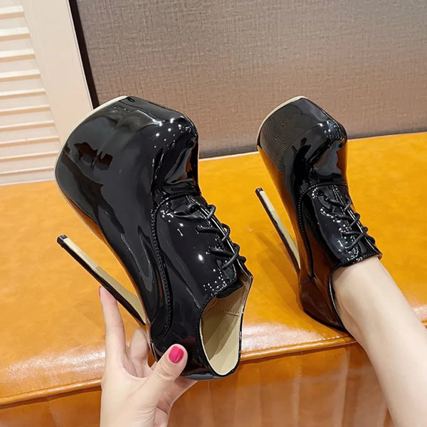 Spring Autumn Solid Round Toe Extreme High Heels Stripper Pole Dance Shoes