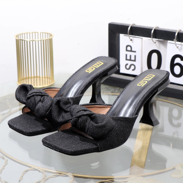 Sandalias de tacón fino con punta cuadrada, zapatos de tacón alto de mujer de alta calidad