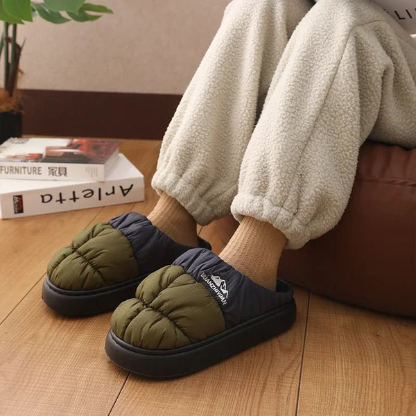 Zapatillas de casa impermeables de invierno para mujer