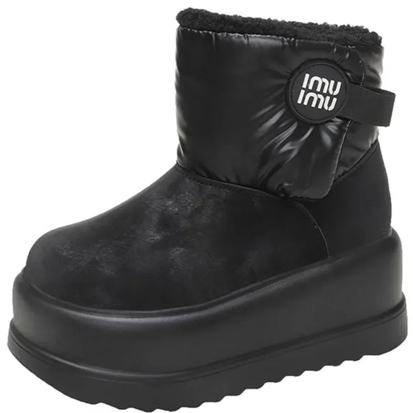 Women's Snow Boots 8cm Thick Sole Increased Height  Cotton Shoes