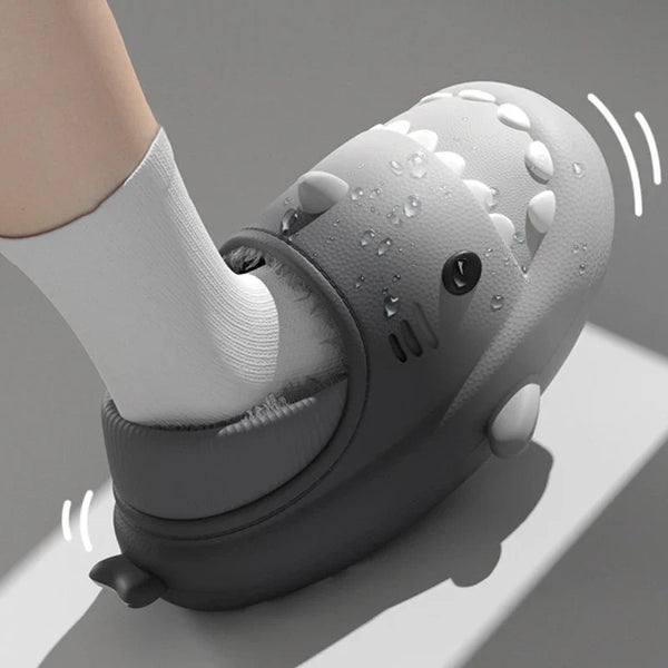 Nuevas pantuflas de tiburón de peluche de Shevalues