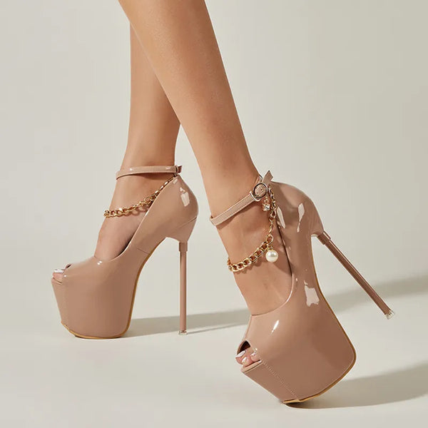 Summer 17CM Sexy Metal  Extreme High Heels Women