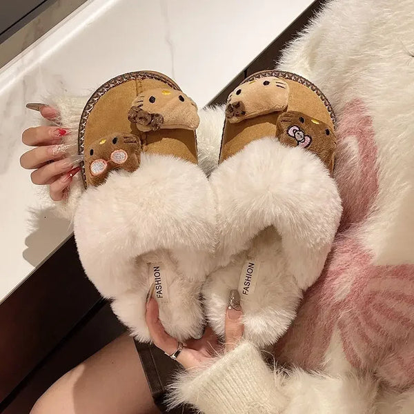 Pantuflas de peluche de Hello Kitty de Anime