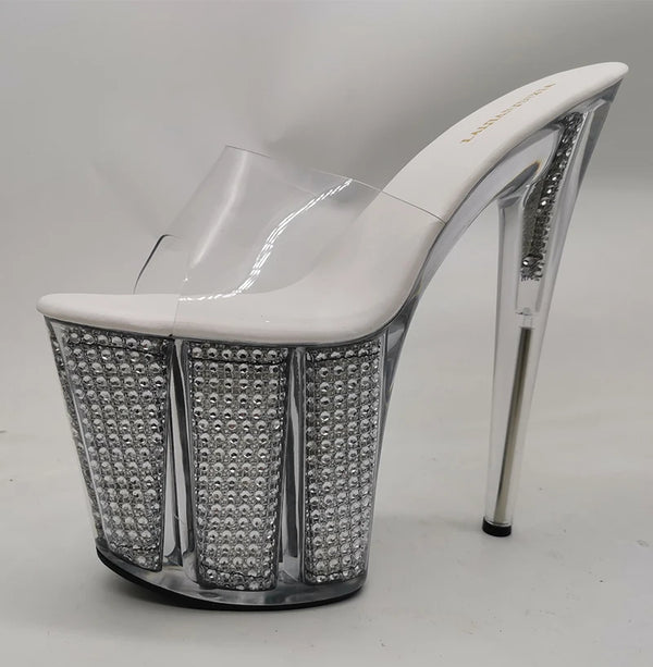 20CM/8inches PVC Upper Fashion Sexy Exotic High Heel Platform Party  Slippers