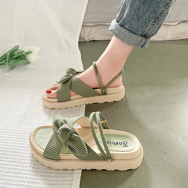 Fashion Student Platform Roman Lady Sands Flat Cute Slippers