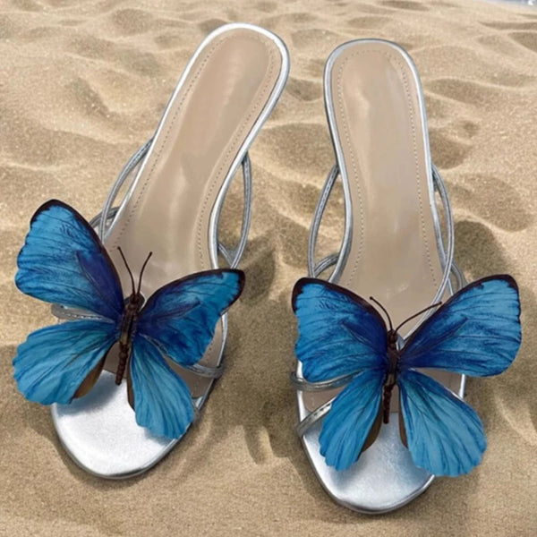 Small niche design butterfly sandals for women