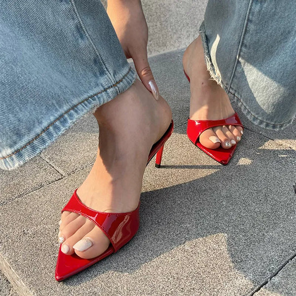 Summer Fashion Low Thin Heels Women Slippers Gladiator Sandals