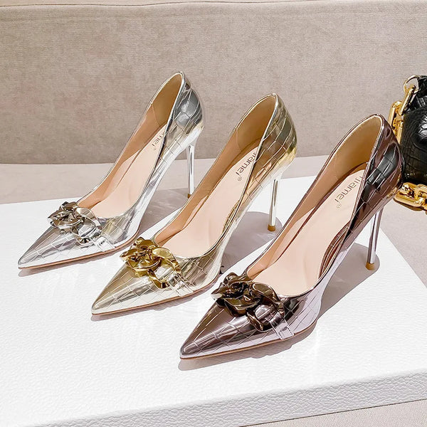 Commuting metal chain fine order shoes for women in spring