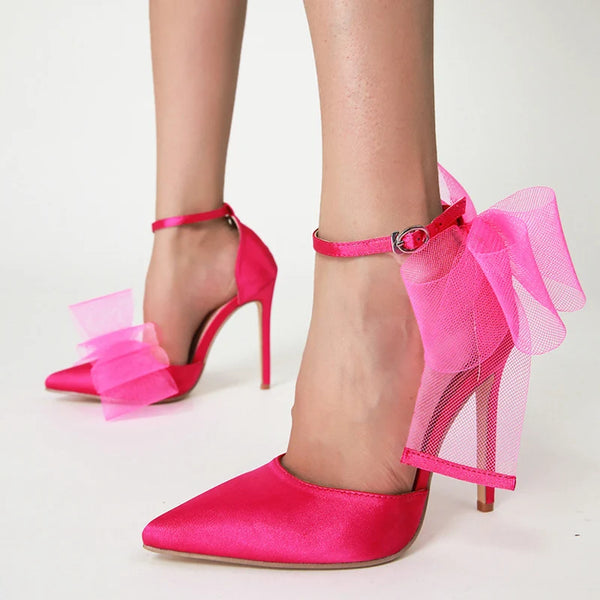 Nuevas sandalias de tacón con hebilla y punta puntiaguda para mujer