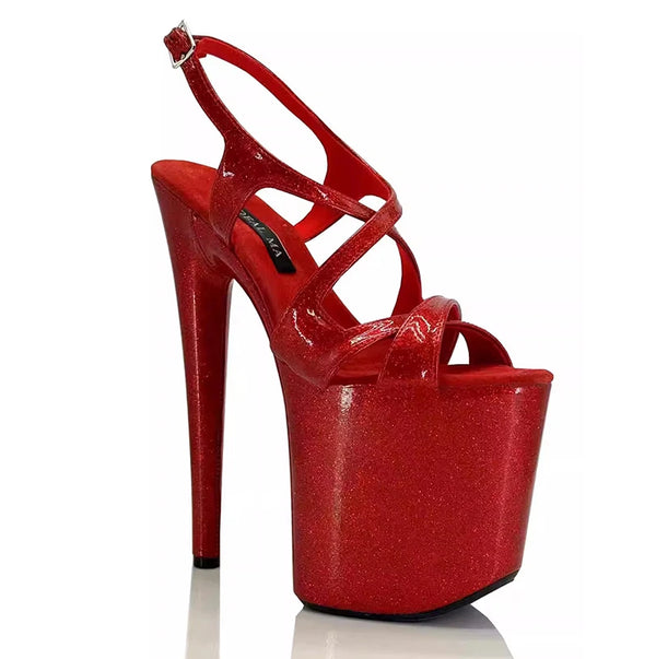 New 20cm Steel Tube Dance Super-High Heel Stiletto Sandals