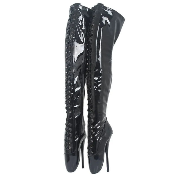 New 18CM Super High Ballet Heel Boots Over-the-Knee Boots