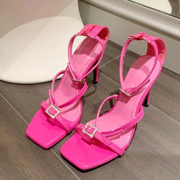 Sandalias Summer Mei rojas, plateadas y blancas para mujer