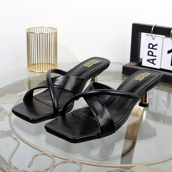 summer High-end fashion Hollow slippers  heels wear sandals 5CM