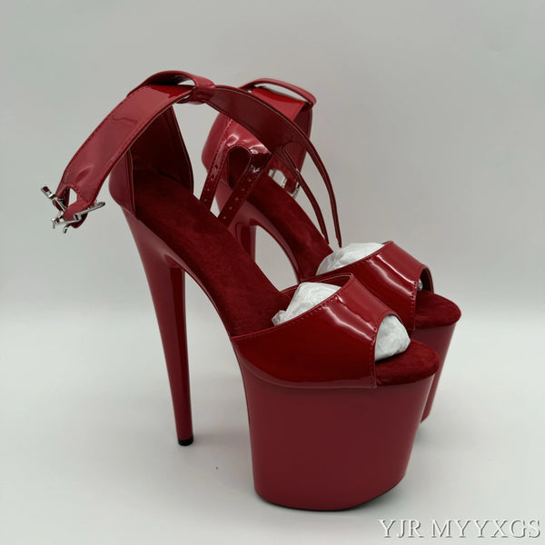 Zapatos de tacón alto sexys para fiesta de boda, sandalias de pole dance de 20 cm.