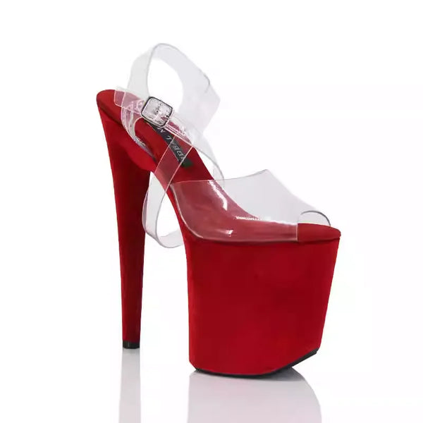 New Model Leading Velvet High Heels Sandals 20CM