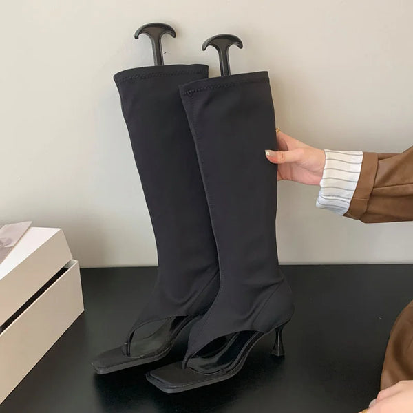 Fashion Spring Autumn Stretch Boots Women's Boots Sandals