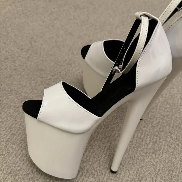 Sandalias de tacón alto de 17-20 cm, tacones altos de pasarela de verano para mujer