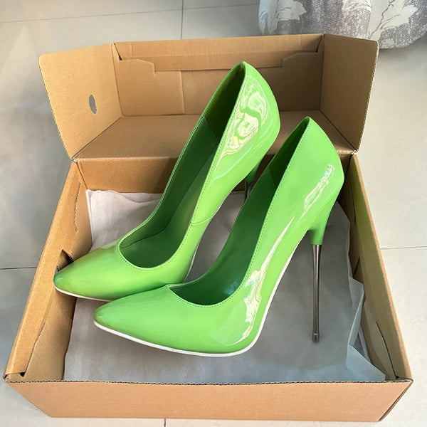 Factory Customize 16cm Extreme Metal High Heels Stilettos Women Sexy Pumps