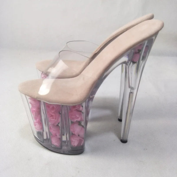 20CM/8inches PU Upper Fashion Sexy Exotic High Heel Platform Party  Slippers