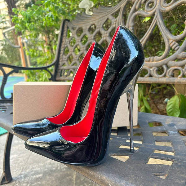 Customize 16cm Extreme High Heels Stilettos Black Pumps