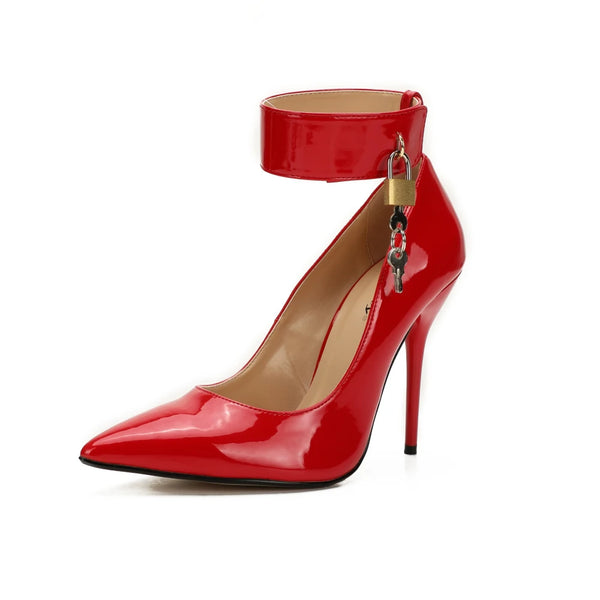 Zapatos de tacón de aguja con punta puntiaguda para mujer, tacones finos de 12 cm.