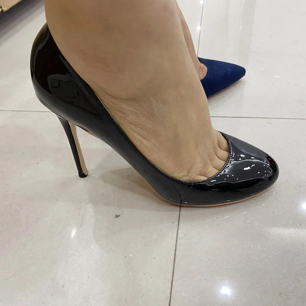 New pink Pumps Sexy Patent Leather Thin High Heels