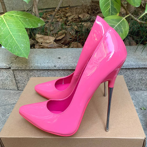 16cm Extreme High Heels Pole Dancing Stage Performance Stilettos Peach Pumps