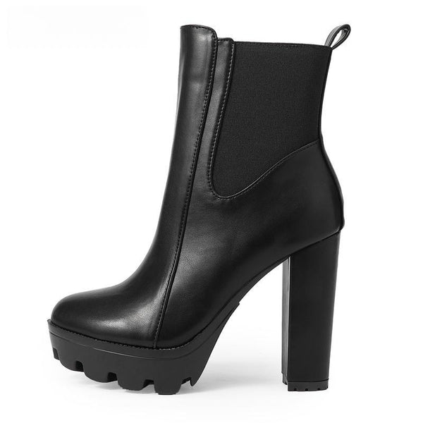 Fashion High Quality High Heels Ankle Boots  Women