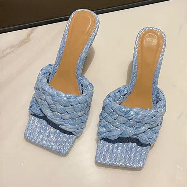 Sandalias de gladiador de playa para mujer, de alta calidad, con punta cuadrada y diseño de verano