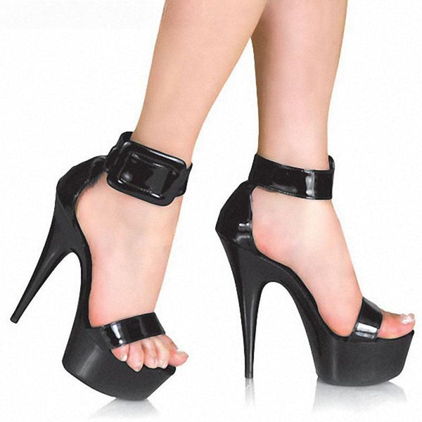 15CM/5inches PU Upper Fashion Sexy Exotic High Heel Platform Party Women Sandals