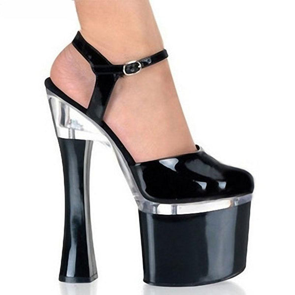 18CM/7inches PU Upper Fashion Sexy Exotic High Heel Platform Party Women Sandals