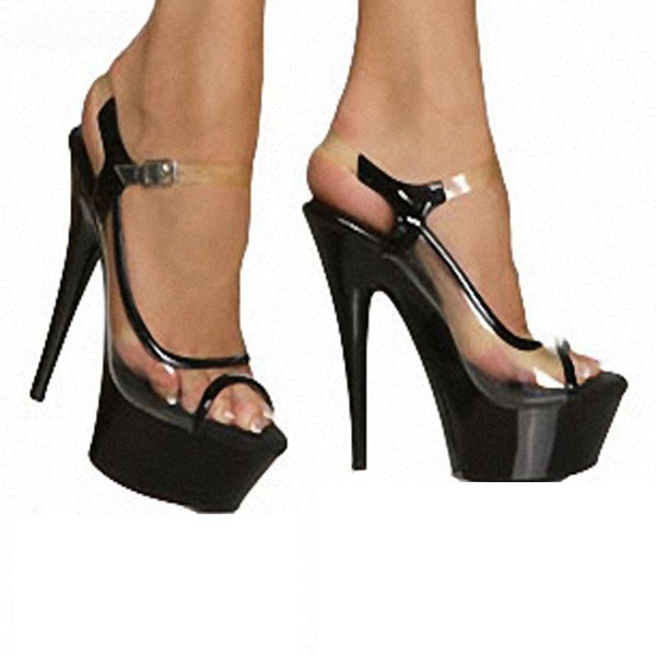 15CM/5inches PVC Upper Fashion Sexy Exotic High Heel Platform Party Women Sandals