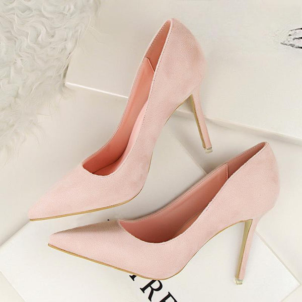 Woman Pumps Suede Women Shoes Pumps Stiletto High Heels