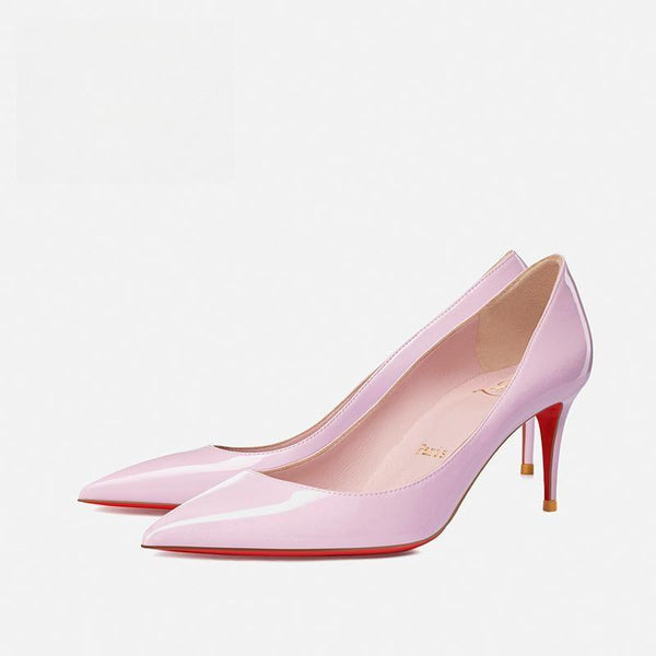 High heeled shoes for women pink slim heels