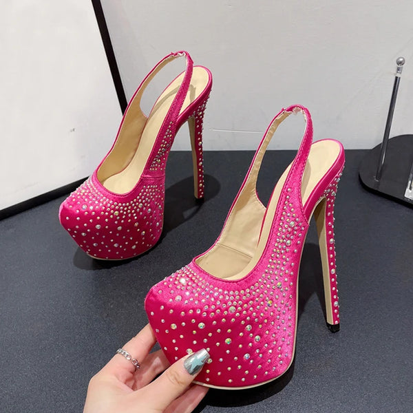 Runway Fashion Rhinestones Women Platform Pumps