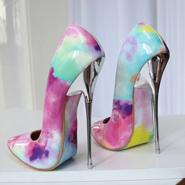 16cm Super High Heels Plus Size44 45 46 Stilettos Sexy Pink Pumps
