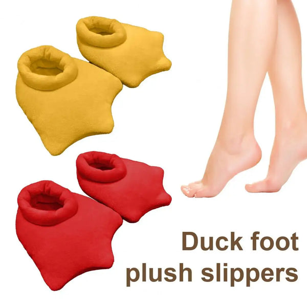 1 Pair Duck Feet Plush Slippers