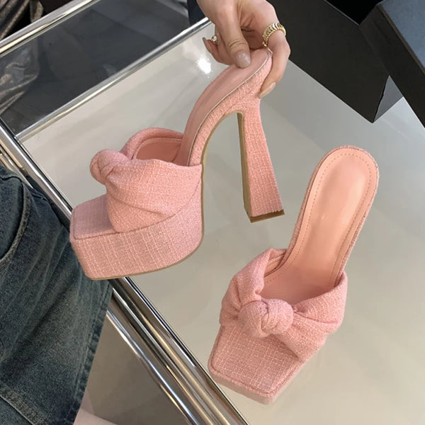 Model Catwalk Extreme Platform High Heels Slippers