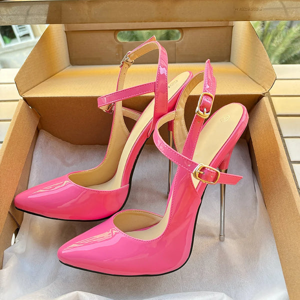 Black Extreme High Heels Sexy 16cm Woman Pumps