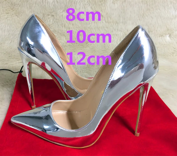 Silver Women Sexy Stilettos Pumps